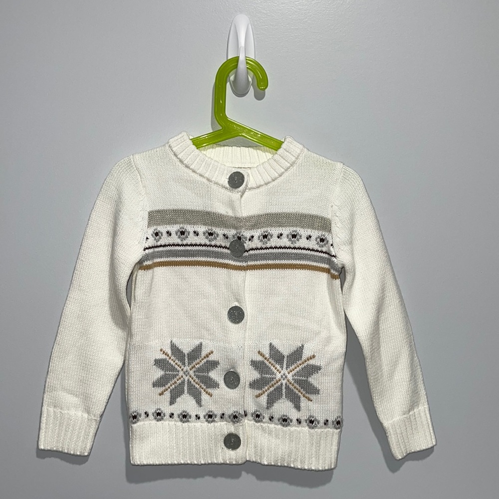 Gymboree cardigan sweater size XS or 4 girl’s fair isle theme NEW